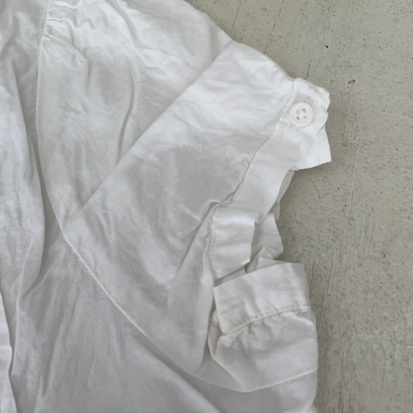 [ 6 degrees White Lace Front Pleated Shirt ] jr M - Picture 3 of 4